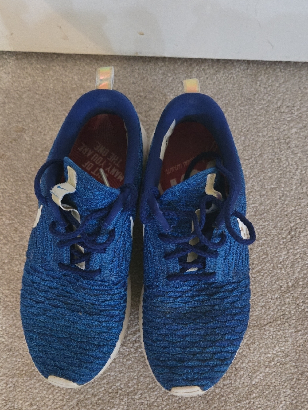 Nike Women's Blue Knit Running Shoes